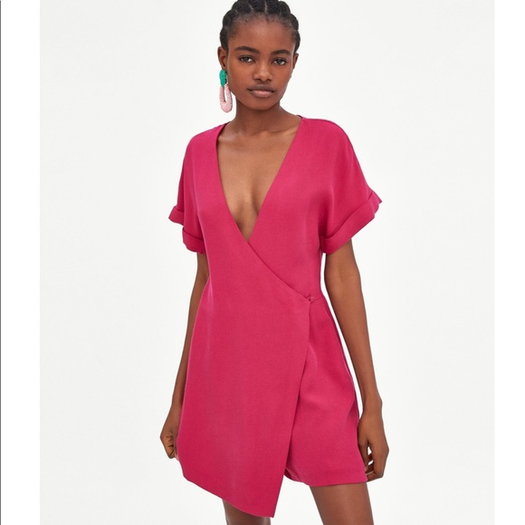 fuchsia jumpsuit zara